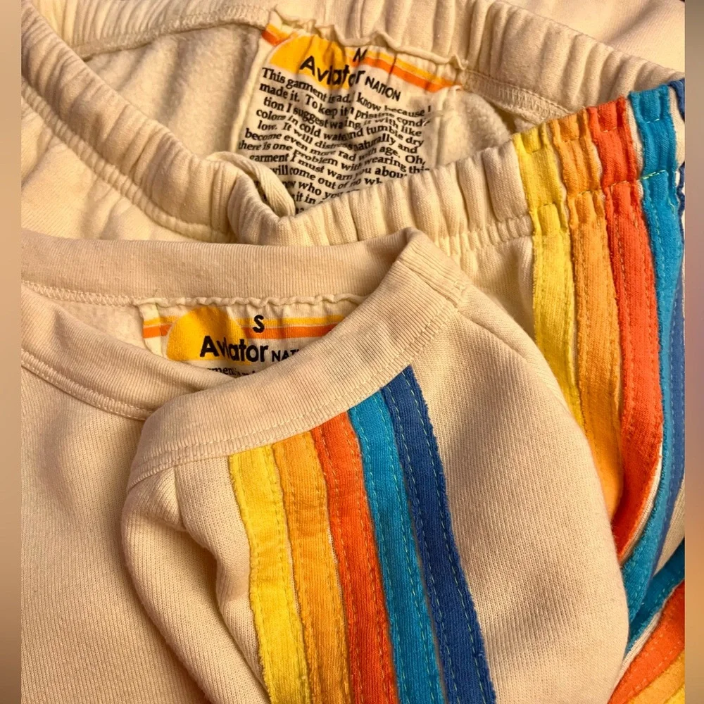 Aviator Nation 5 Stripe Bolt Sweat Set - Picture 6 of 7